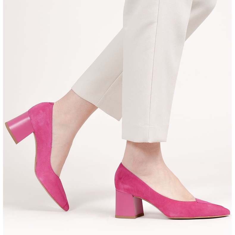 Marco Shoes Elegante pink 1434P ruskindpumps til kvinder lyserød 2