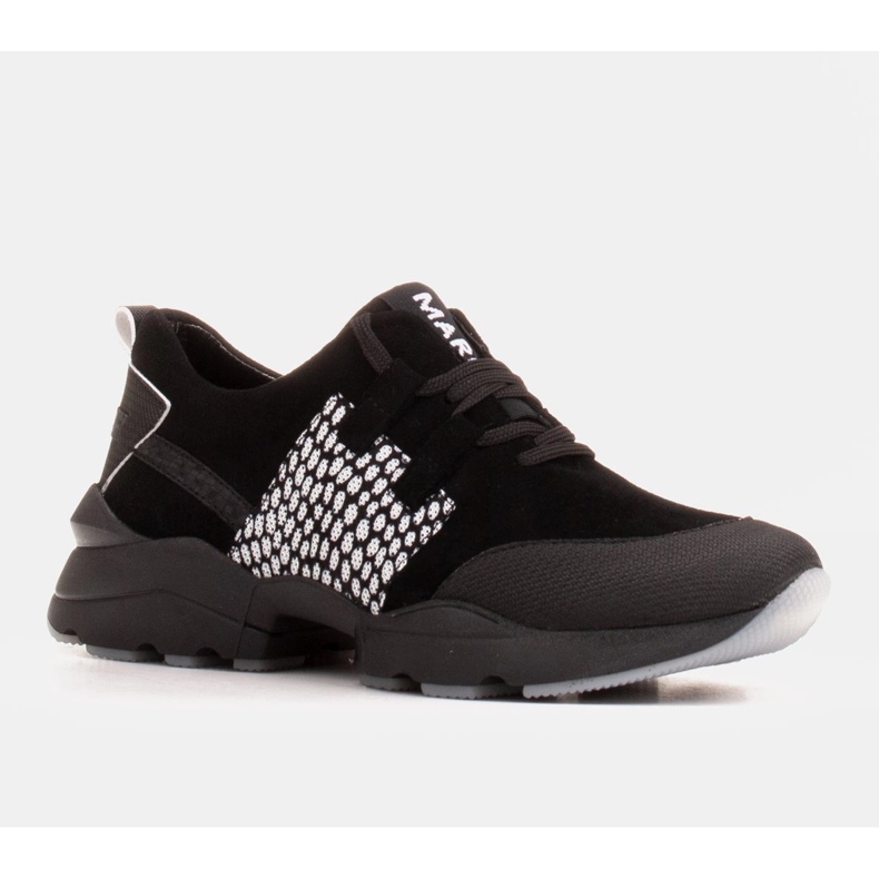Marco Shoes Sports sneakers lavet af naturlig ruskind i høj kvalitet sort 1