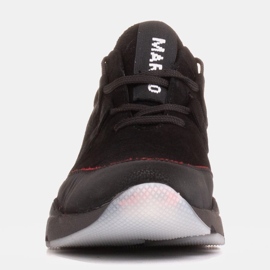 Marco Shoes Sports sneakers lavet af naturlig ruskind i høj kvalitet sort 2