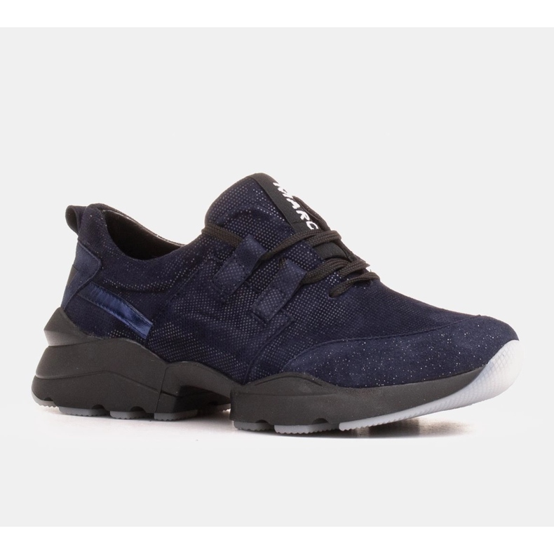 Marco Shoes Sports sneakers lavet af naturlig ruskind i høj kvalitet blå 1