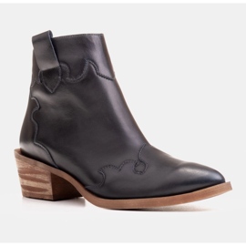 Marco Shoes Mørkeblå støvler lavet af naturligt læder 2