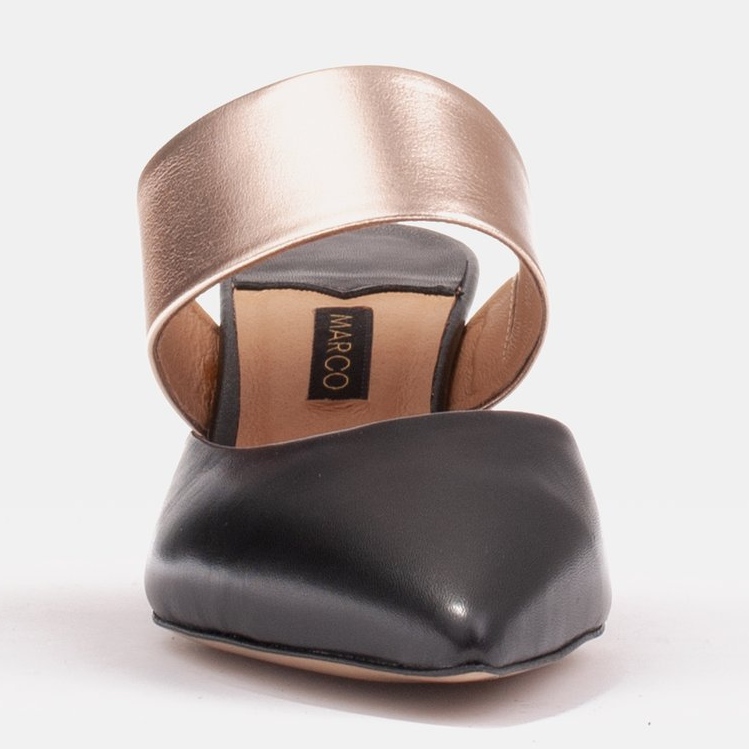 Marco Shoes Elegante damepumper til sommer sort gylden 1