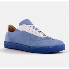 Marco Shoes Sports sneakers lavet af naturlig ruskind i høj kvalitet blå 1