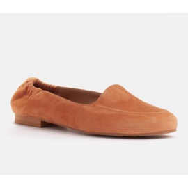 Marco Shoes Kvinders ballerinaer med elastik i overdelen orange 1