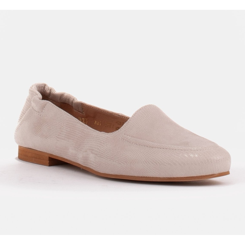 Marco Shoes Kvinders ballerinaer med elastik i overdelen beige 1