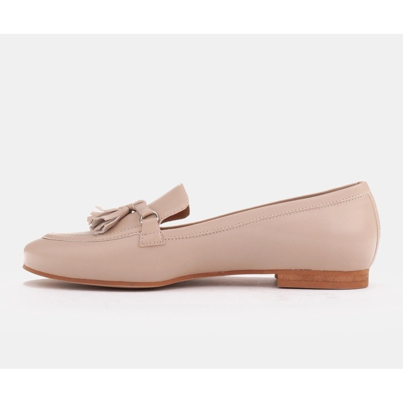 Marco Shoes Loafers i fuldnarvet læder med udsmykning 1983P-007-1 beige 2