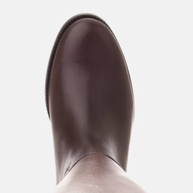 Marco Shoes Læderstøvler til en bred læg brun 1