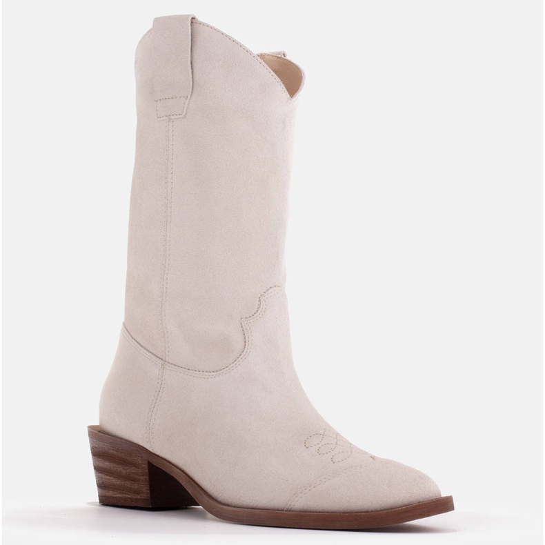 Marco Shoes Cowboystøvler uden naturlig ruskindsisolering hvid 1