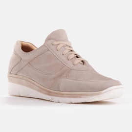 Radoskór Komfortable sko til en bredere fod på en let sål beige 1