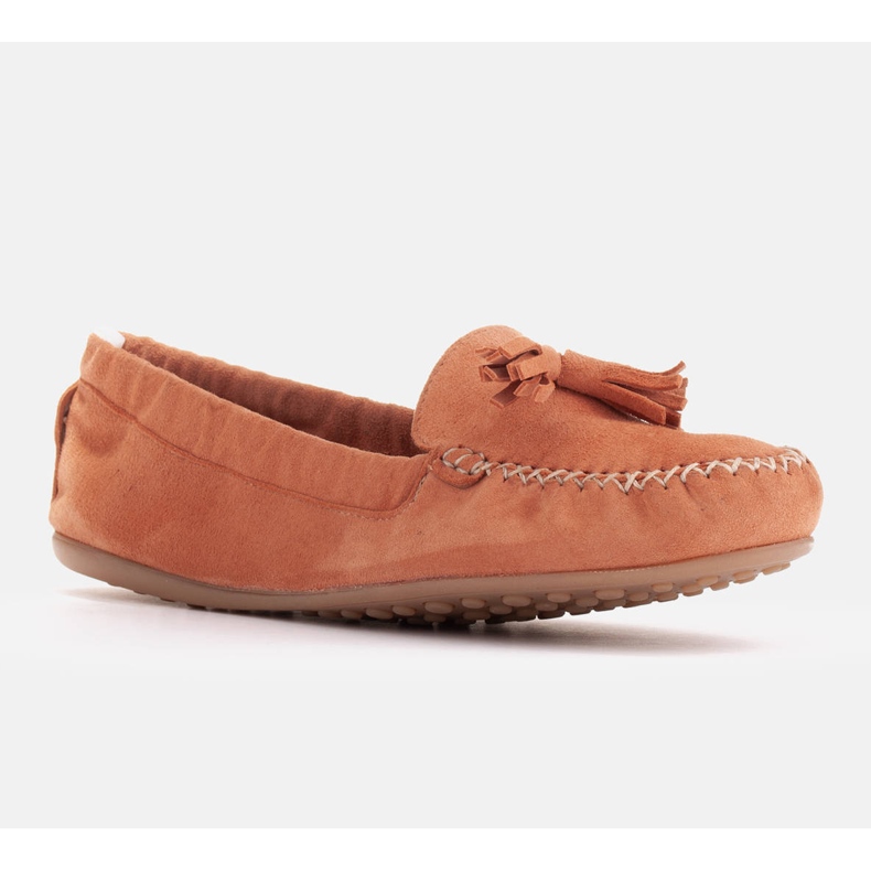 Marco Shoes Fleksible loafers med elastik orange 1