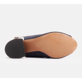 Marco Shoes Sandaler af marineblåt ruskind med stabil hæl marine blå 7