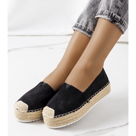 Sorte espadriller på Dione platformen 1