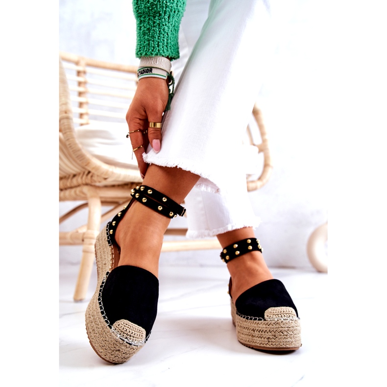 FB2 Sorte Lillian Espadrilles sandaler med dyser 3