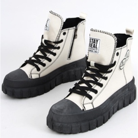Kaya BEIGE / SORT high-top sneakers 1