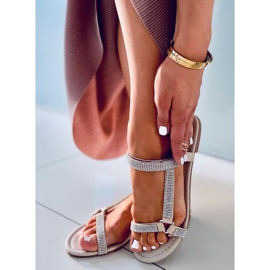 Azza Beige sandaler til kvinder sølv 1