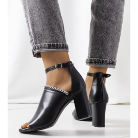 Sorte Nasrin Shank-sandaler 2