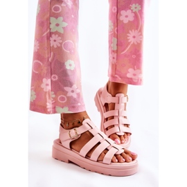 PG1 Moderigtige sandaler med lyserøde Malien-stropper 4