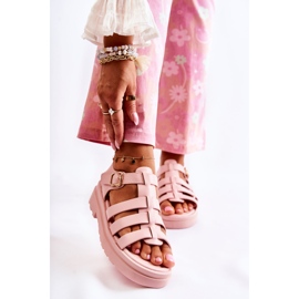 PG1 Moderigtige sandaler med lyserøde Malien-stropper 1