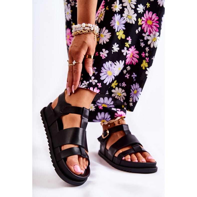 Sorte Tessy Platform Sandaler 2