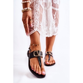 PS1 Damesandaler Flip-flops med sort Calia dekoration 1