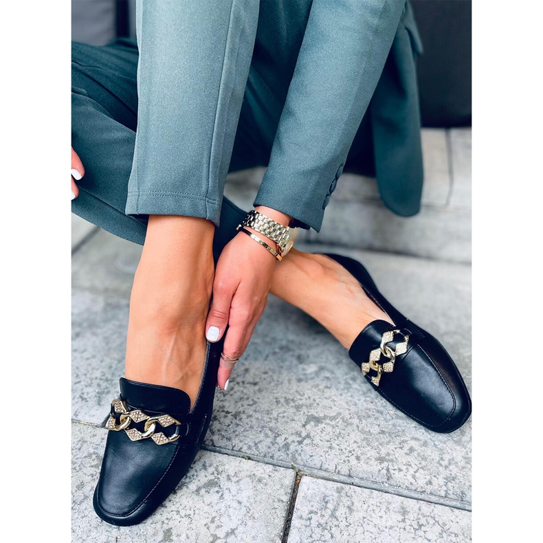 Mallow Black dame loafers sort 1
