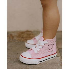 FR1 Børne høj-top sneakers Pink Mona lyserød 2