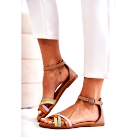Moderigtige kvinders sandaler Maciejka L4953-04 Multicolor beige brun flerfarvet 2