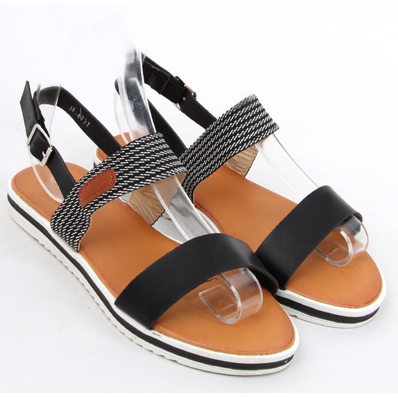 BM Tracy Black damesandaler sort 1