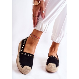 WT1 Espadriller til kvinder med nitter Sort Laross 1
