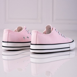 Pink Vico børnesneakers med elastik lyserød 2
