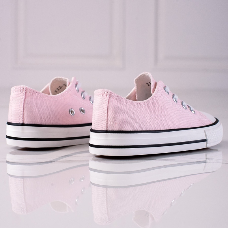 Pink Vico børnesneakers med elastik lyserød 2
