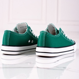 Vico børnesneakers med snøre grøn 1