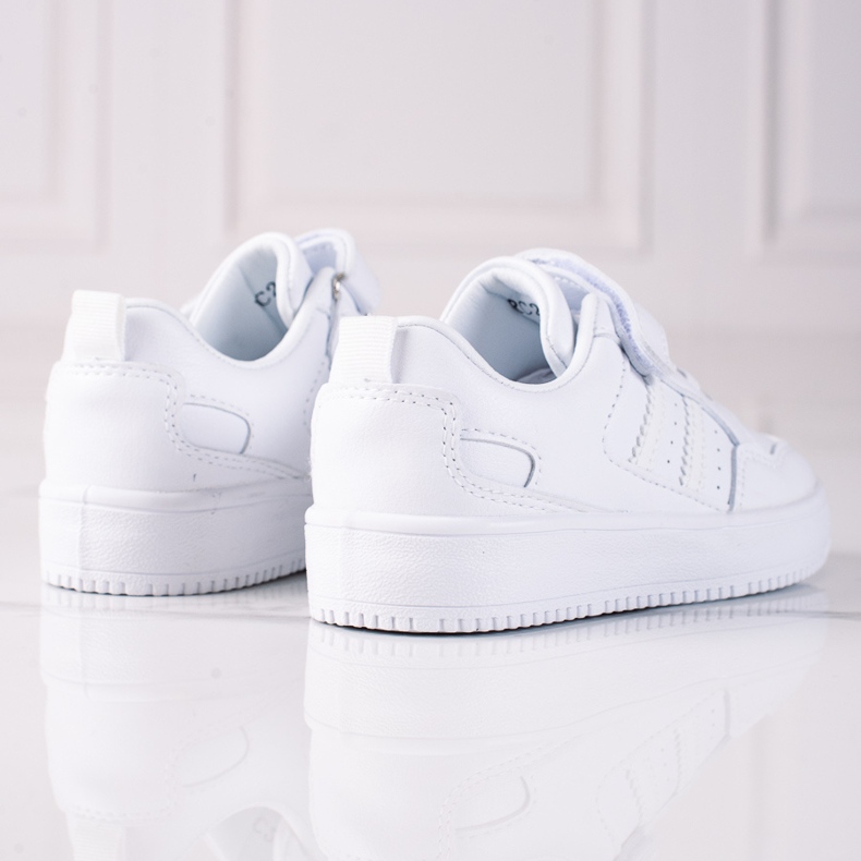 Shelovet børnesneakers lavet af økologisk læder hvid 1