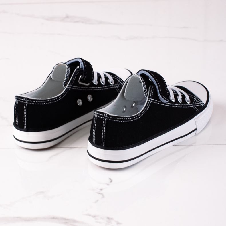 Vico lave sneakers til børn med sort snøring 2