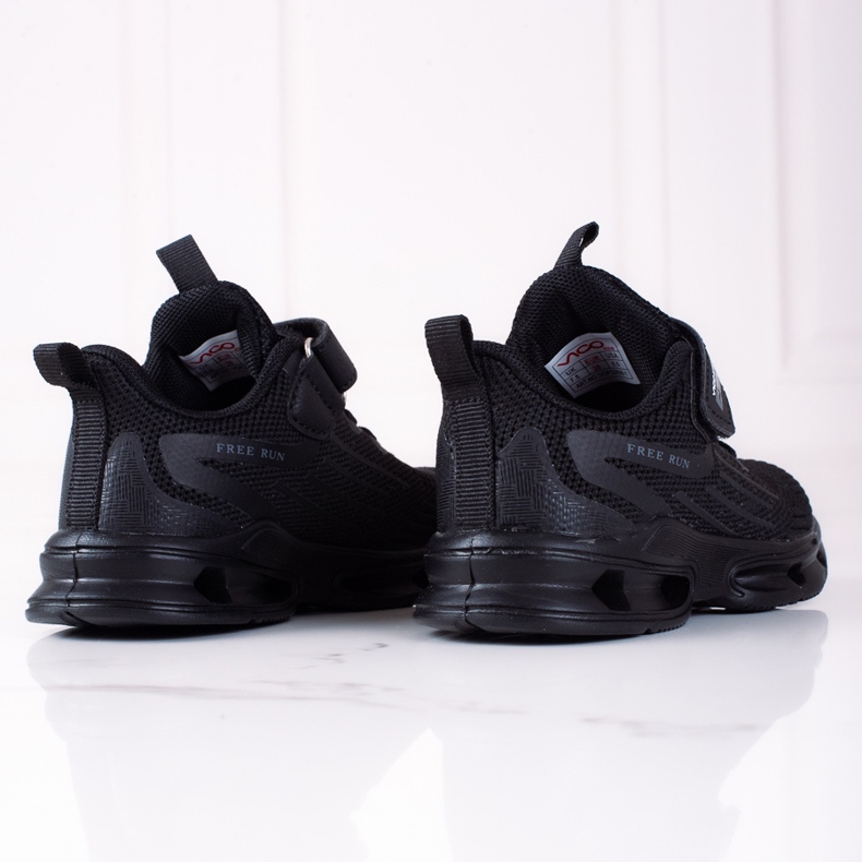 Vico drengesneakers, sort stof 1