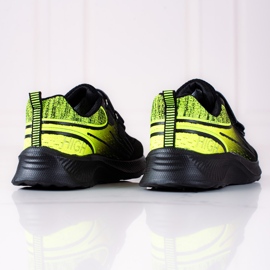 Shelovet drengesneakers med dobbelt velcro sort og gul 2