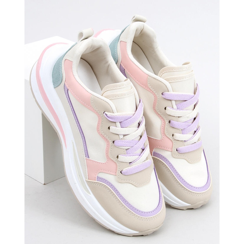 Ekani Pink sneakers beige hvid lilla blå lyserød 2