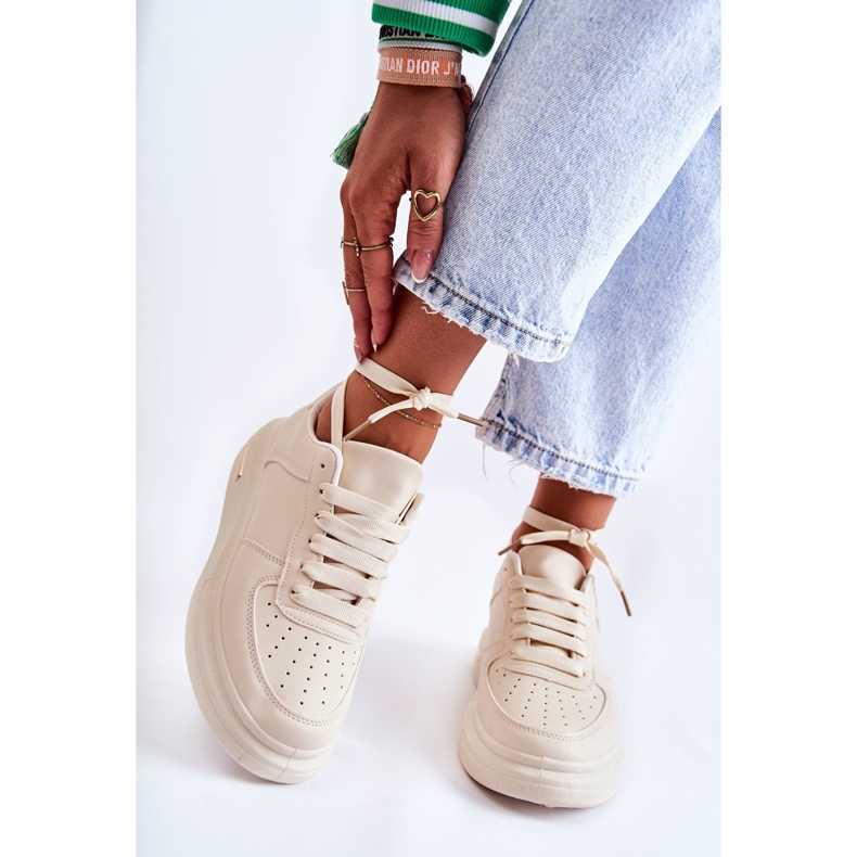 PG1 Klassiske Øko-læder Sneakers Beige Jennys 1