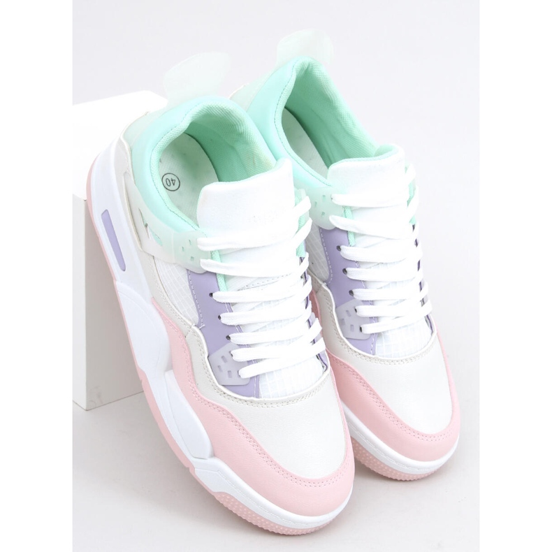 Inika Multi Beige sneakers hvid lilla lyserød flerfarvet grøn 2