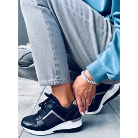 Wisto Black wedge sneakers sort 1