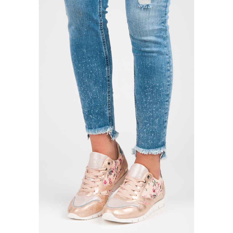 Mckeylor Damesneakers med binding lyserød 2