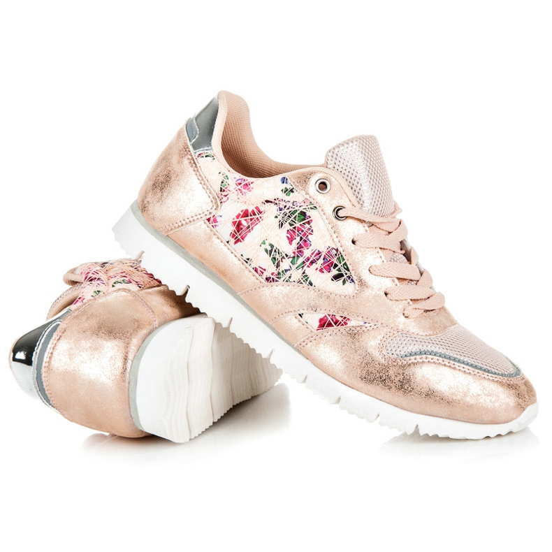 Mckeylor Damesneakers med binding lyserød 1