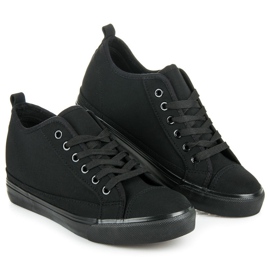 Mckeylor Sorte wedge sneakers 1