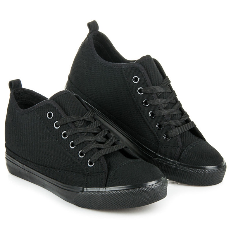 Mckeylor Sorte wedge sneakers 1