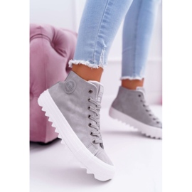 Damesneakers Big Star High Warm Grey EE274114 grå 1