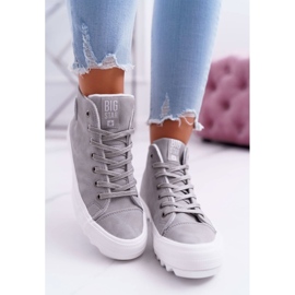 Damesneakers Big Star High Warm Grey EE274114 grå 2