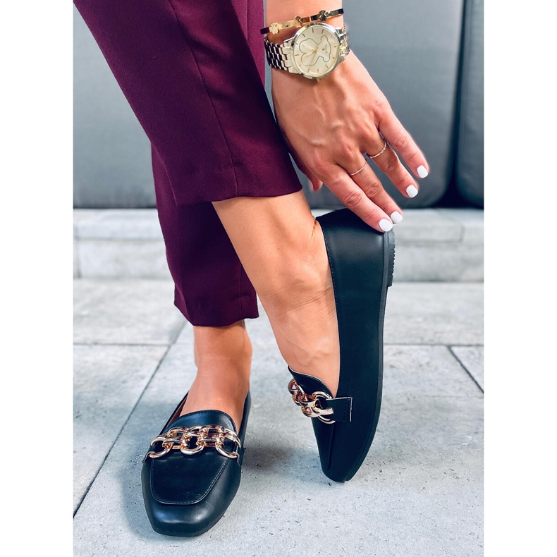 Bianca Black dame loafers sort 1