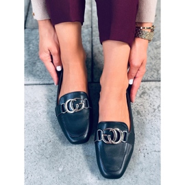 Elisa Black dame loafers sort 1