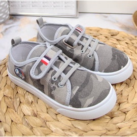 Atletico grå camo velcro børnesneakers 2