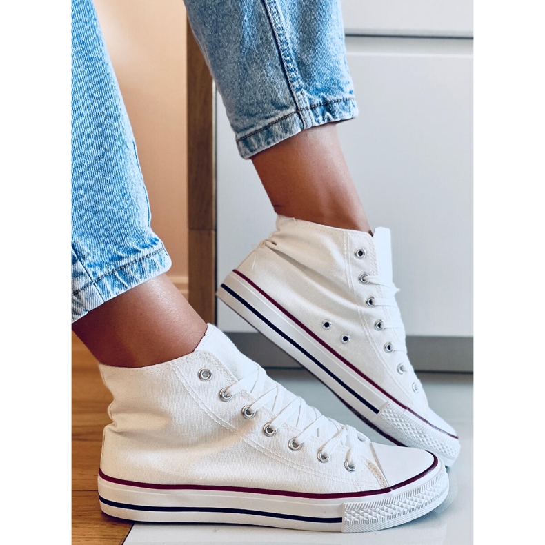 Canvas sneakers Jude White ankel hvid 1